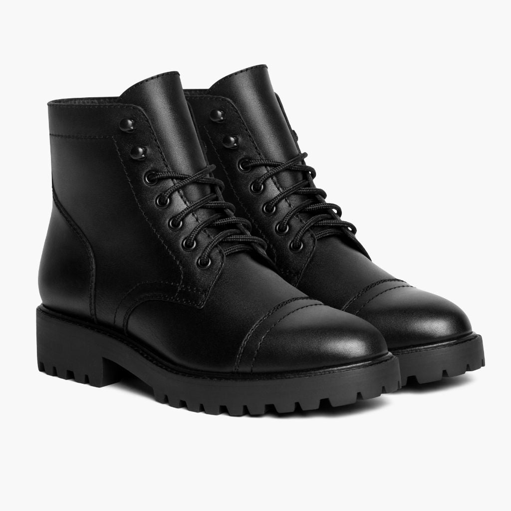 Black Full-Grain leather Boots - Goodyear welt-konstruktion og tåboks