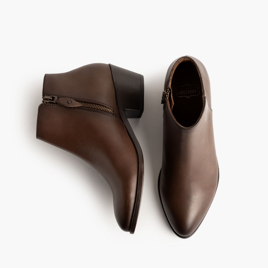 High-Traction Rubber Outsole & Lug Tread Pattern on Downtown Amaretto Læderstøvler til Damer