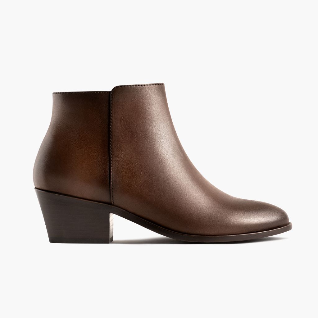 Downtown Amaretto Læderstøvler til Damer in Classic Full-Grain Leather - Sidevisning | Køb online