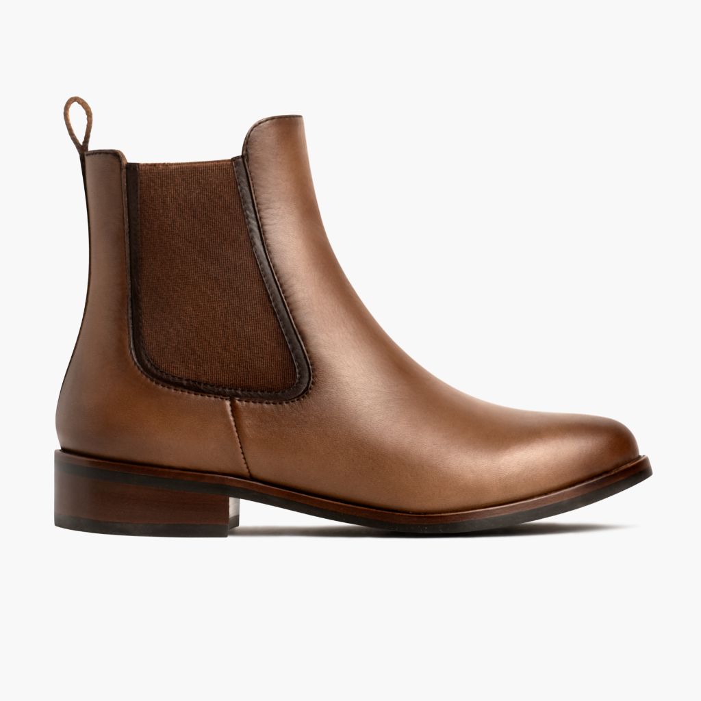 Duchess Amber Wheat Læderstøvler til Damer in Classic Full-Grain Leather - Sidevisning | Køb online