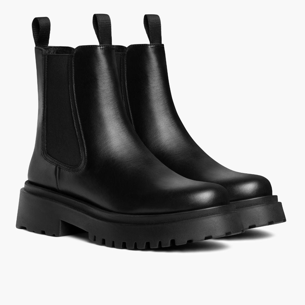 Black Full-Grain leather Boots - Goodyear welt-konstruktion og tåboks