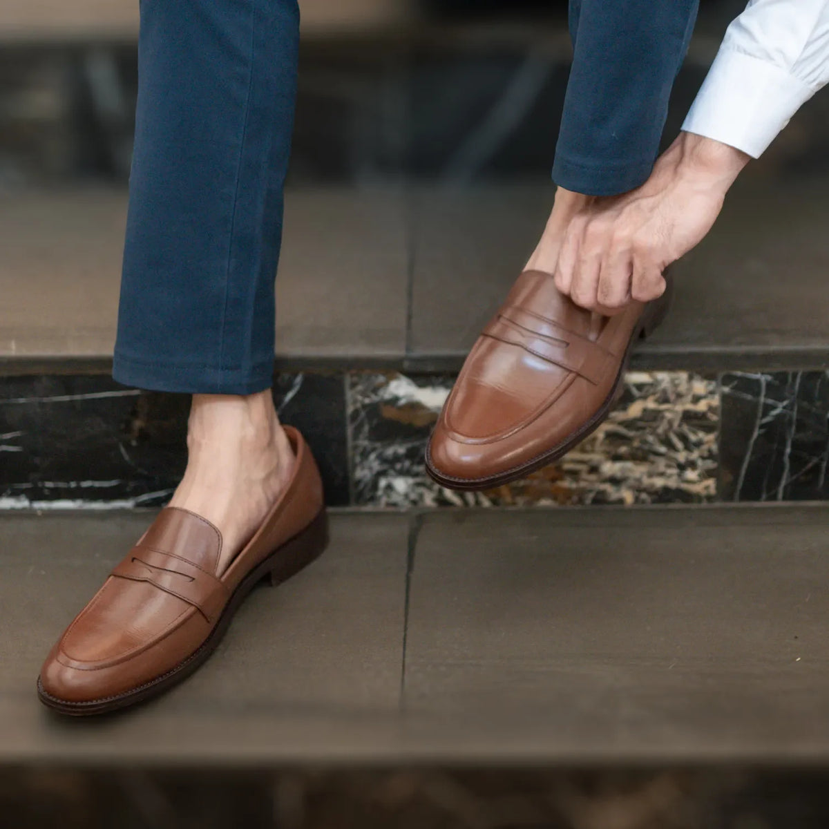 Orlaven Baxton Brun Læderloafers til Mænd footwear image 10