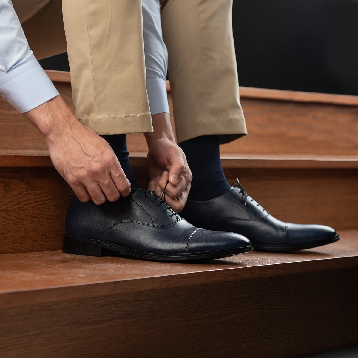 Orlaven Professor Oxford Midnight Blå Lædersko til Mænd footwear image 10