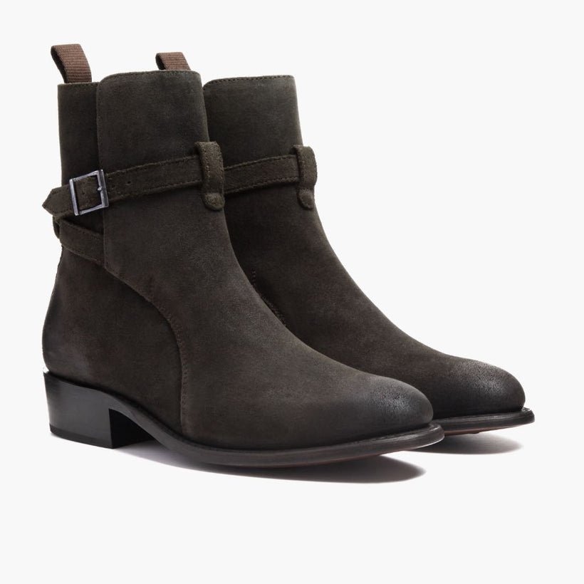 Rogue Dark Olive Suede Leather Boots til Mænd