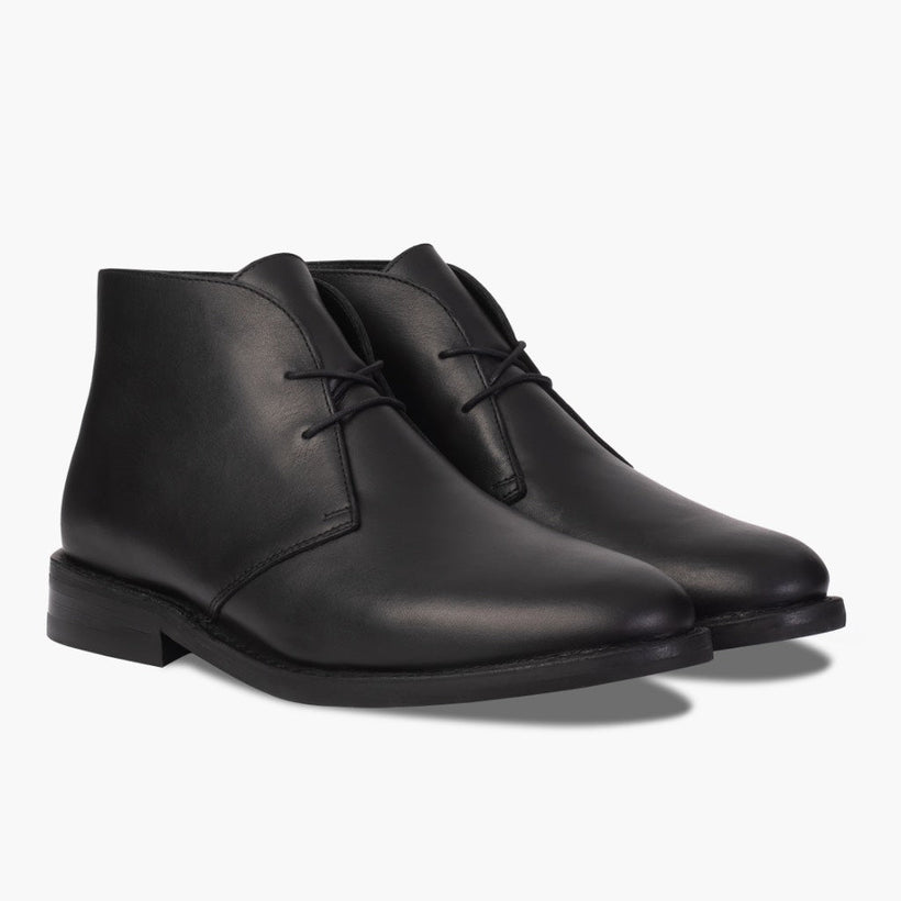 Scout Sort Leather Boots til Mænd