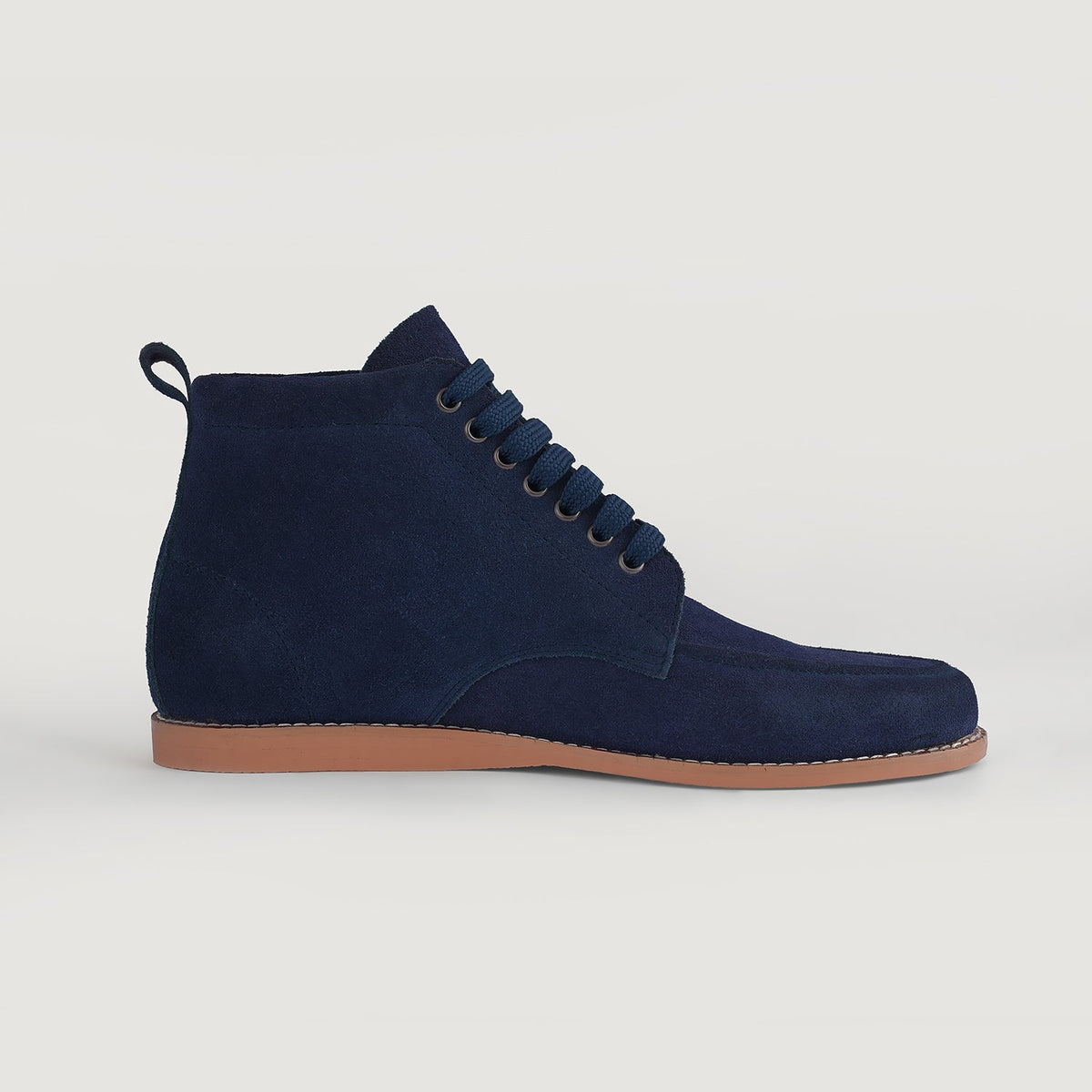 Blue Goatskin Suede Leather Boots - Goodyear welt-konstruktion og tåboks