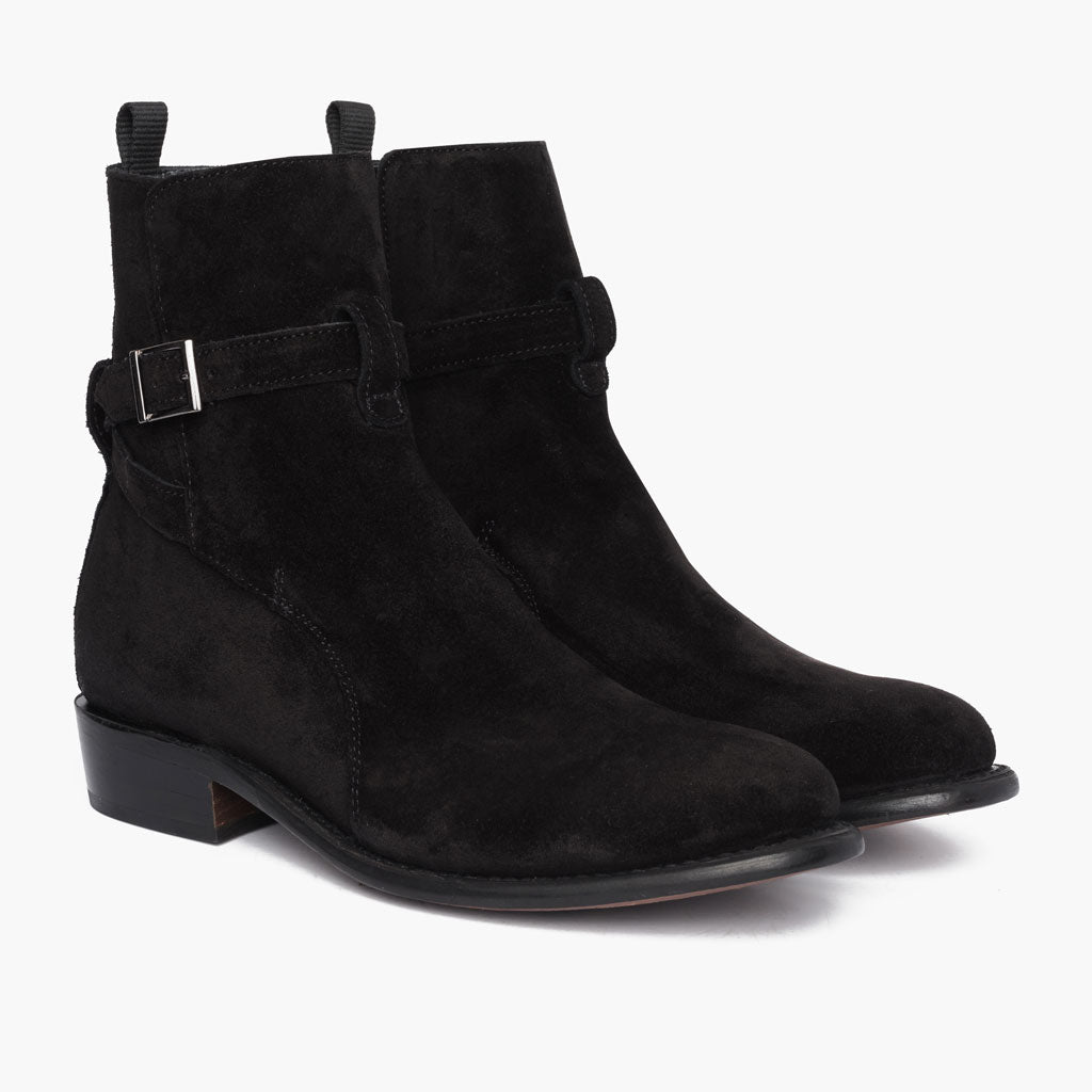 Dirk Brogues Derby Black Leather Shoes For Men i sort ægte okselæder - Sidevisning | Køb online