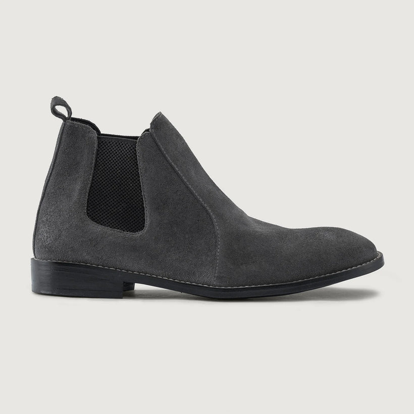 Clarkson Chelsea Grey Suede Læderstøvler - StudGuard til Mænd