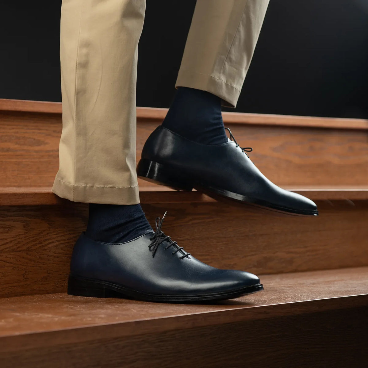 Orlaven Director Wholecut Midnight Blå Lædersko til Mænd footwear image 10
