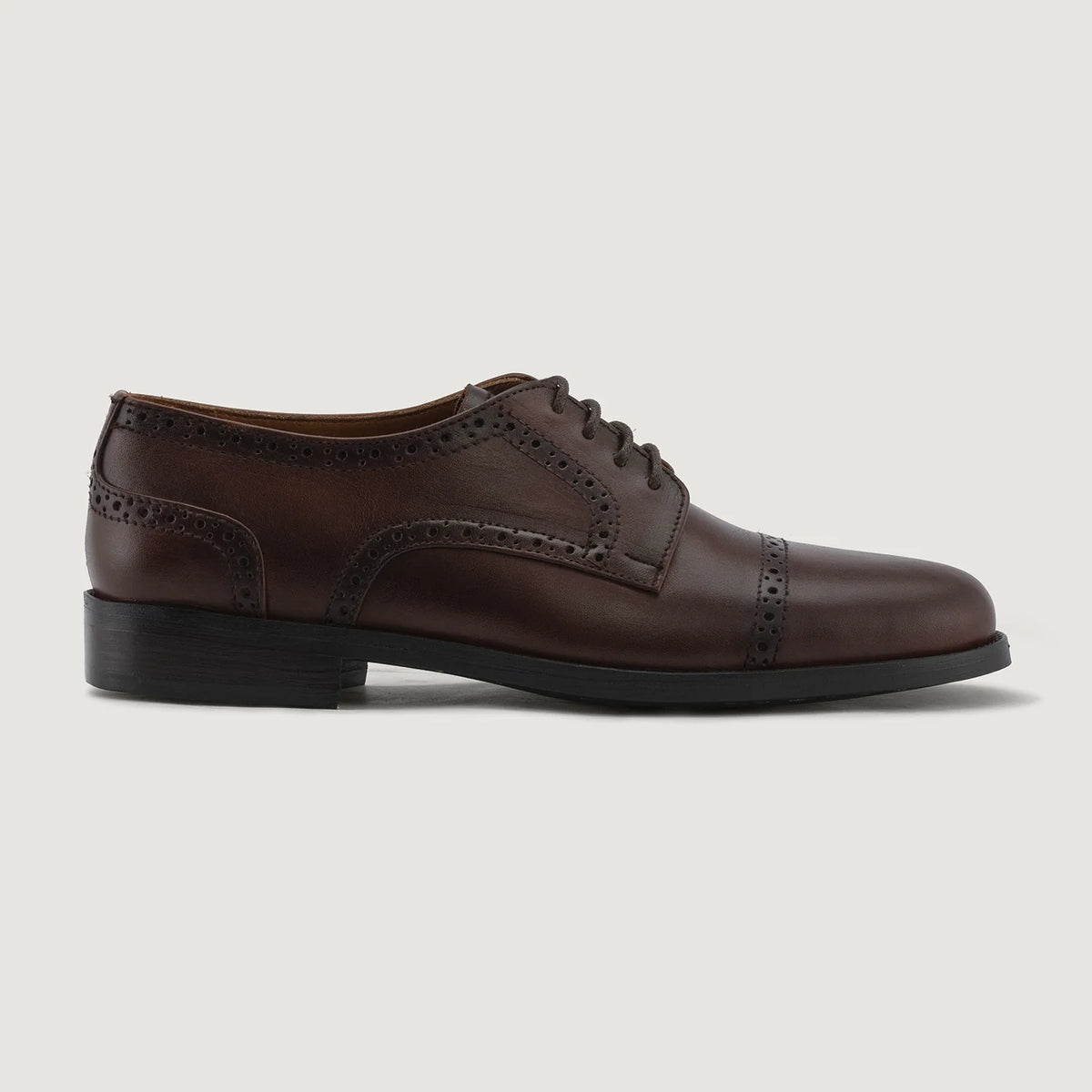 Burnished Brown Full-Grain leather Shoes - Goodyear welt-konstruktion og tåboks