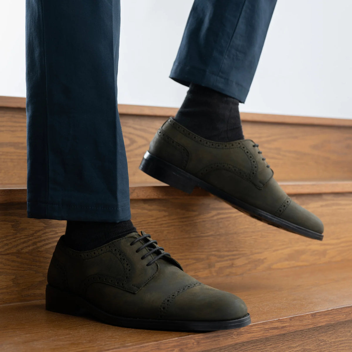 Orlaven Dirk Brogues Derby Olive Oil Pullup Lædersko - StudGuard til Mænd footwear image 9
