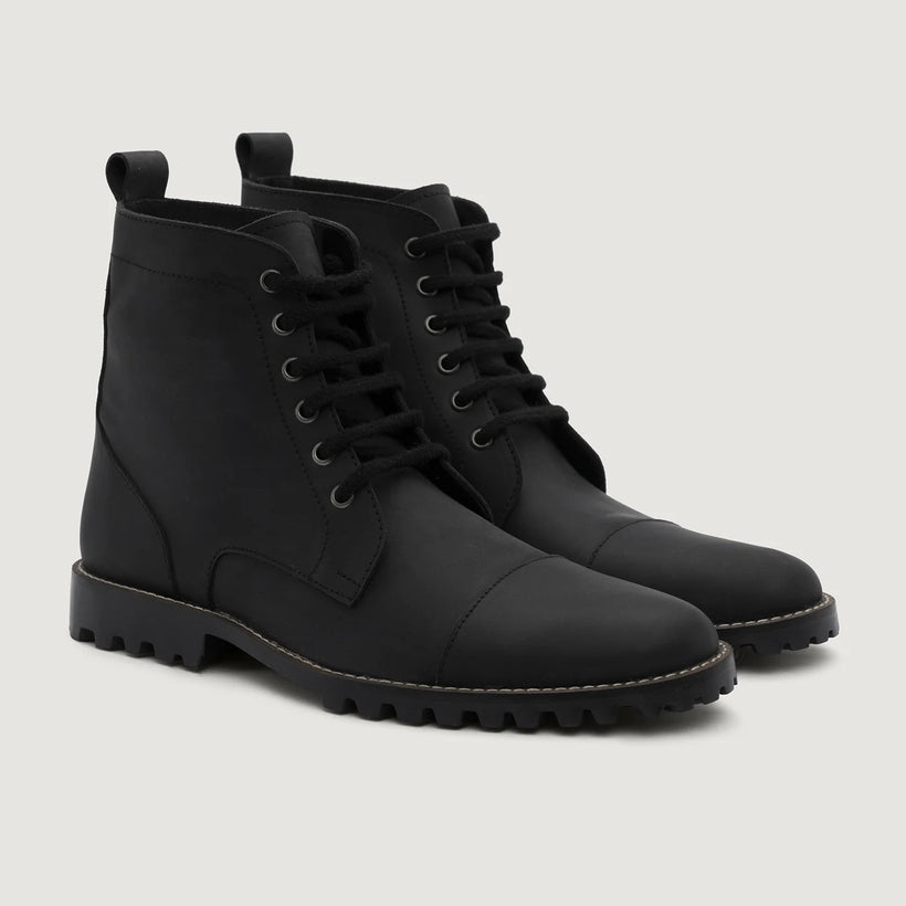 Knight Derby Sort Matte Nubuck Læderstøvler - TerraGrip til Mænd