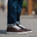 Murphy Low Top Kastanjebrun Lædersneakers til Mænd