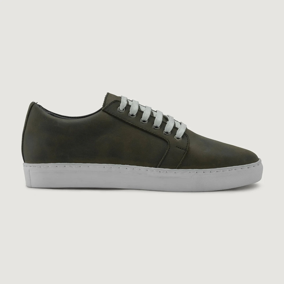 Olive Full-Grain leather Sneakers - Goodyear welt-konstruktion og tåboks