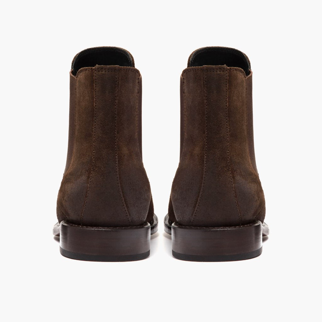 High-Traction Rubber Outsole & Lug Tread Pattern on Cavalier Dark Brun Læderstøvler til Mænd