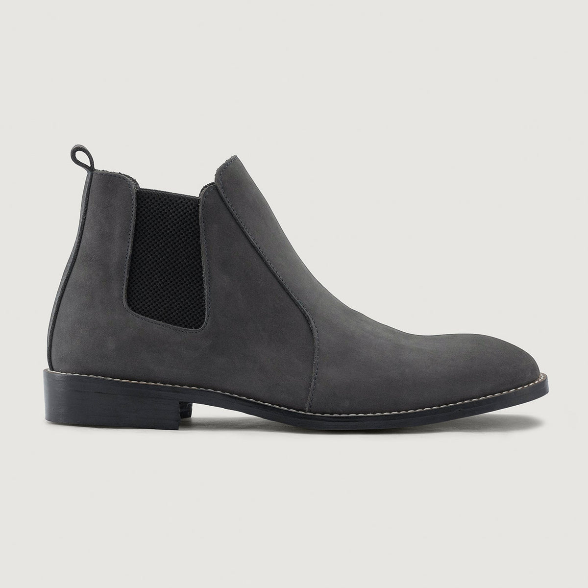 Grey Full-Grain leather Boots - Goodyear welt-konstruktion og tåboks