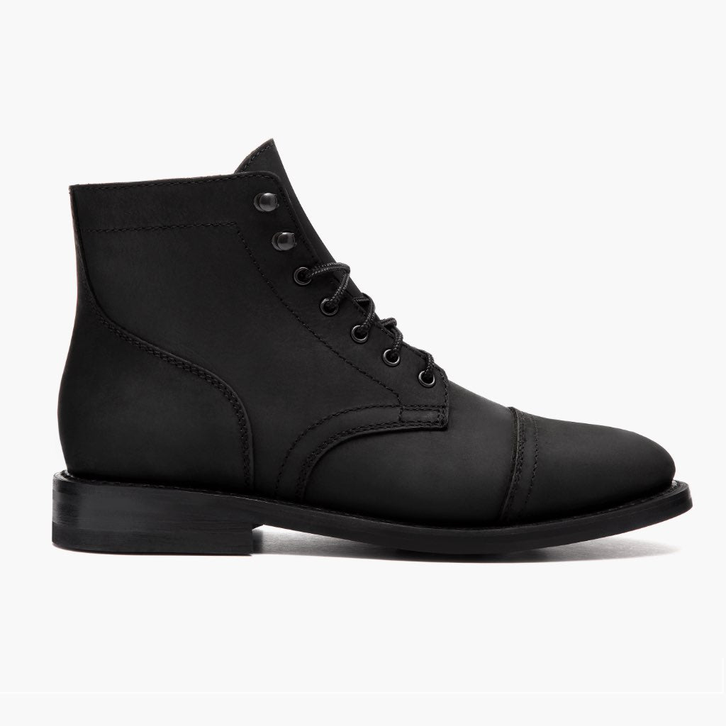 Black Full-Grain leather Boots - Goodyear welt-konstruktion og tåboks