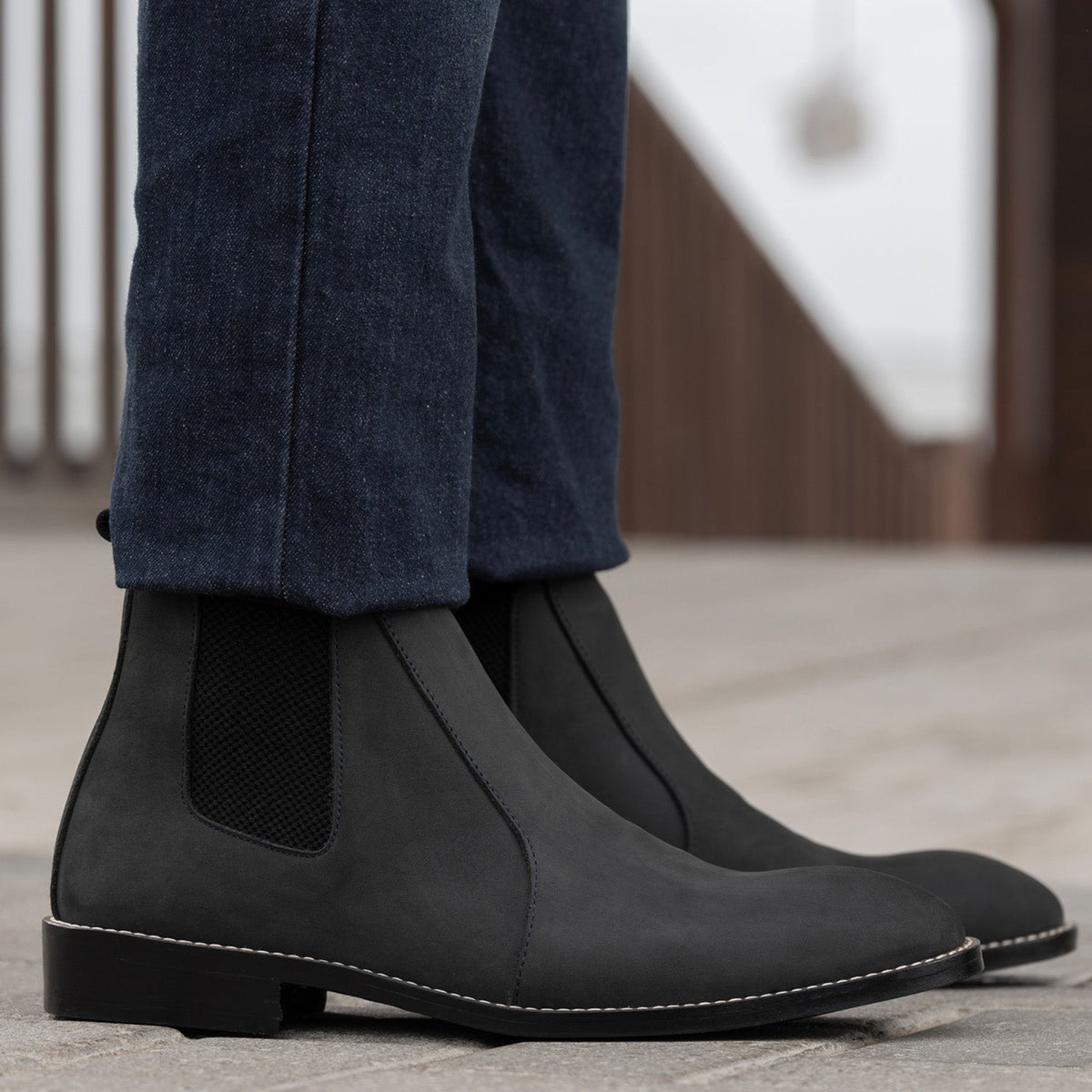 Orlaven Clarkson Chelsea Grey Nubuck Læderstøvler - StudGuard til Mænd footwear image 10