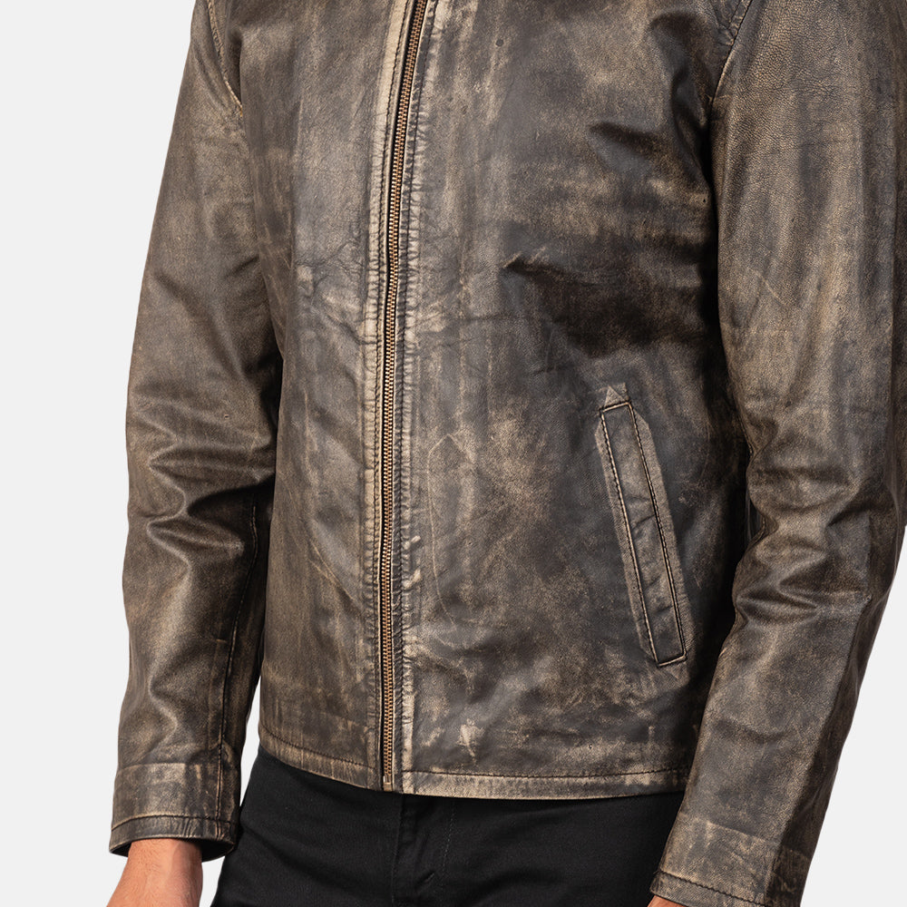 Alex Læder Bikerjakke til Mænd – alternate product view 6