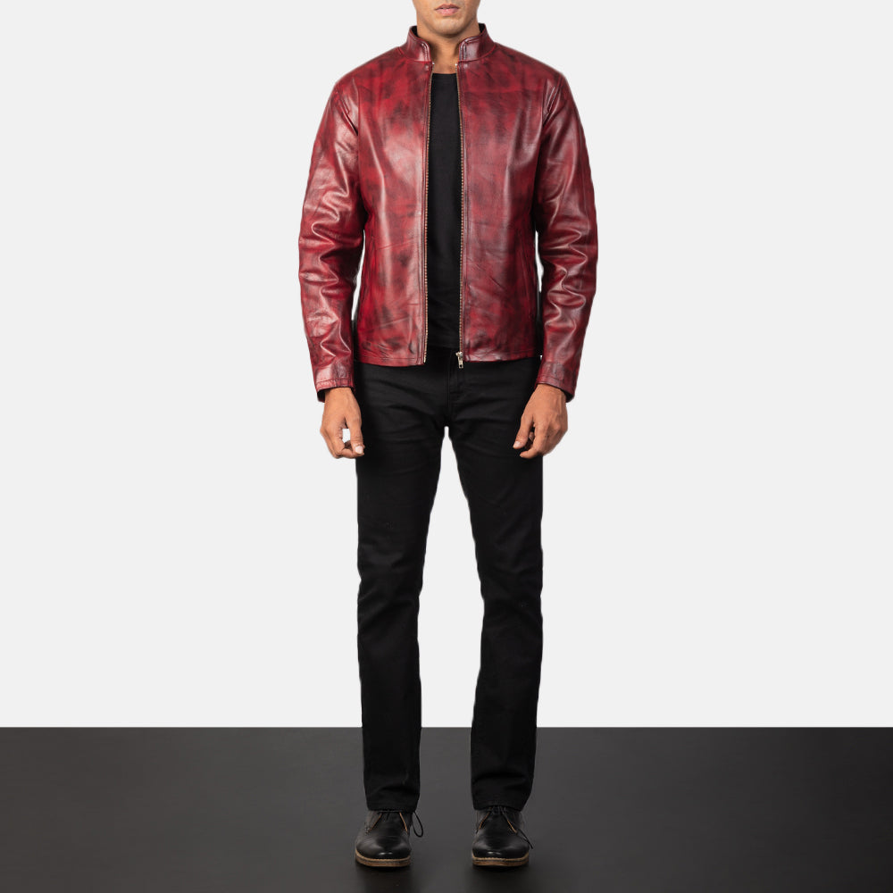 Alex Læder Bikerjakke til Mænd – alternate product view 3