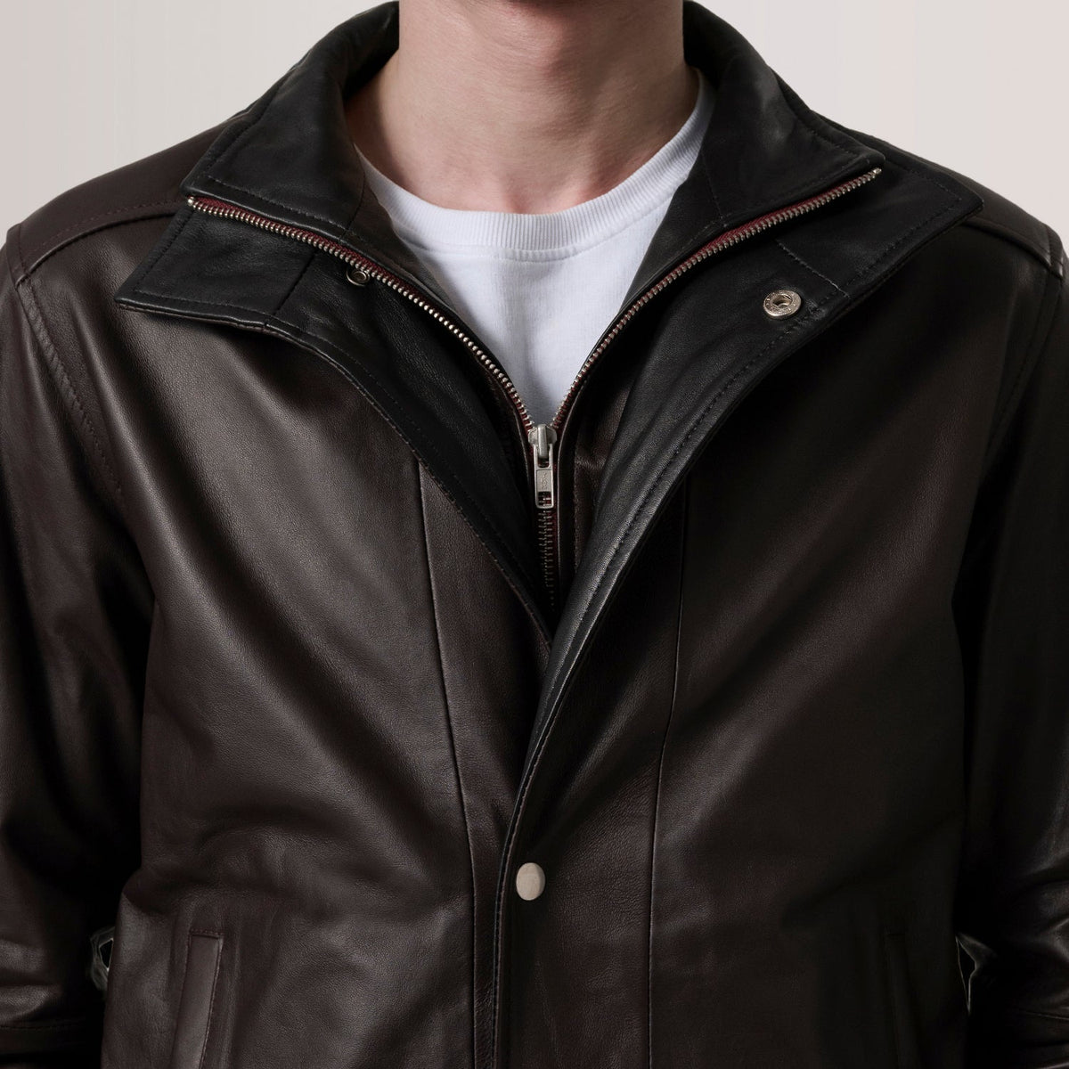 Alfred Læder Bomberjakke til Mænd – alternate product view 4