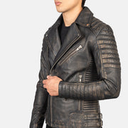 
Armand Grøn Bikerjakke i Læder til Mænd – alternate product view 5