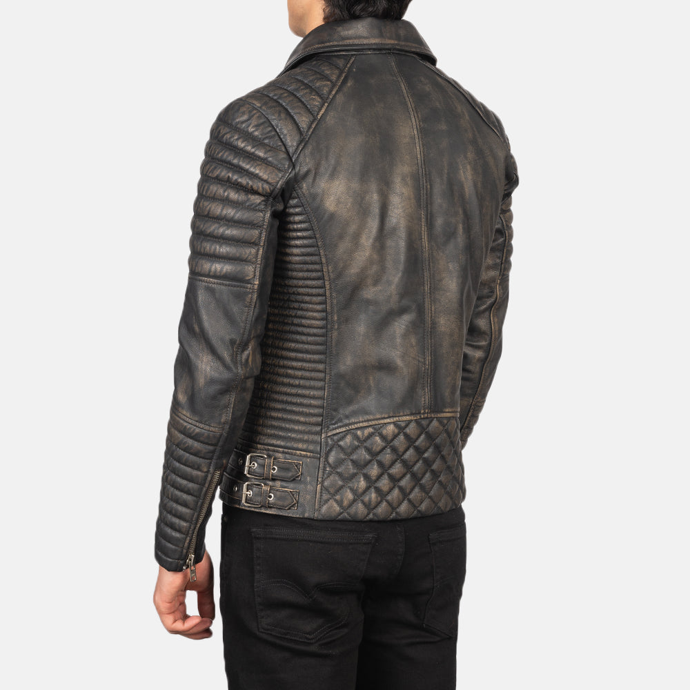 
Armand Grøn Bikerjakke i Læder til Mænd – alternate product view 6