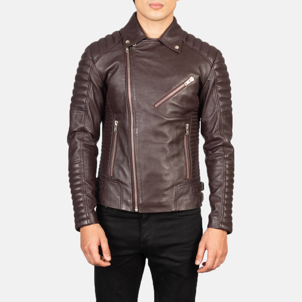 
Armand Grøn Bikerjakke i Læder til Mænd – alternate product view 4