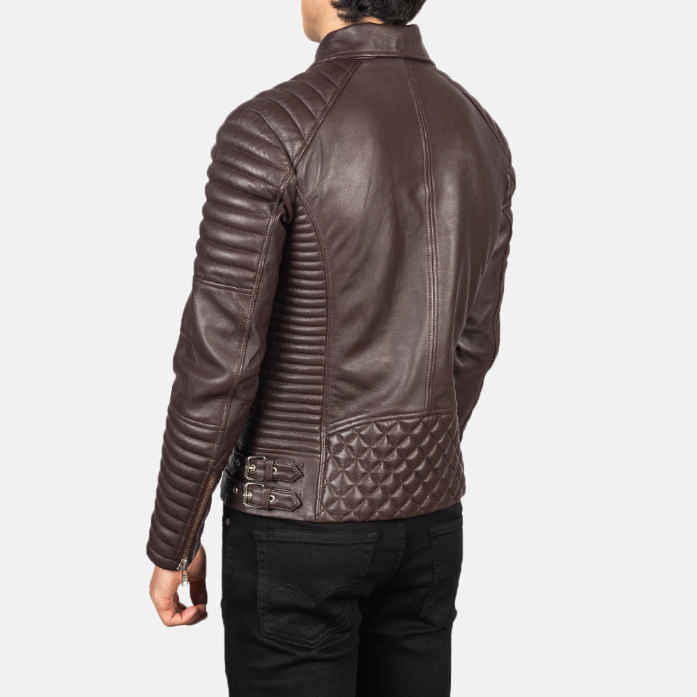 
Armand Grøn Bikerjakke i Læder til Mænd – alternate product view 5