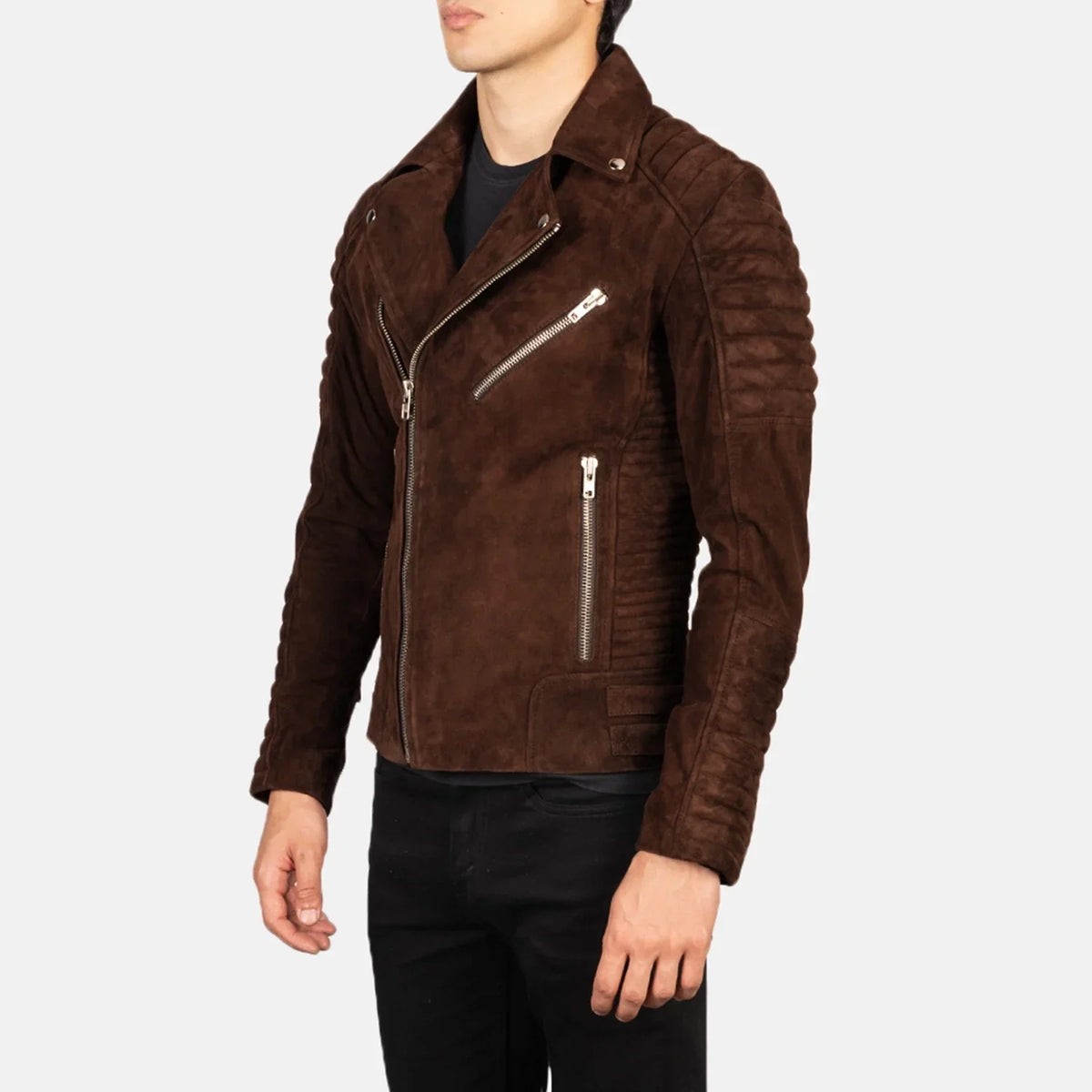 
Armand Grøn Bikerjakke i Læder til Mænd – alternate product view 2