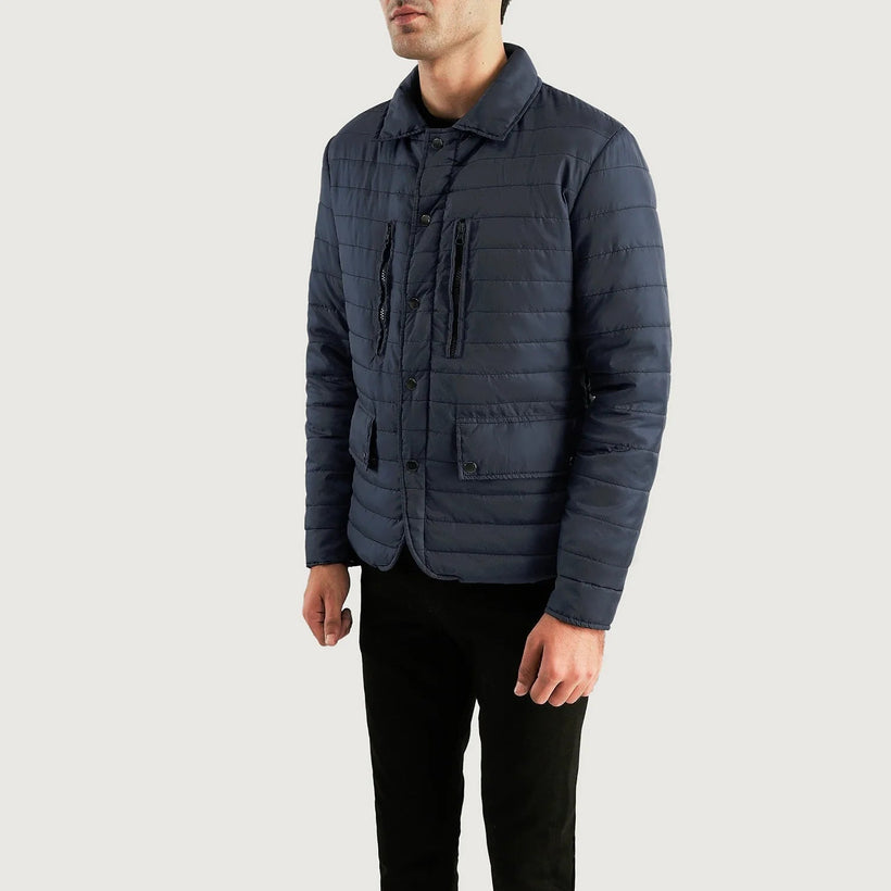 Bo Quilt Windbreaker Læderjakke til Mænd