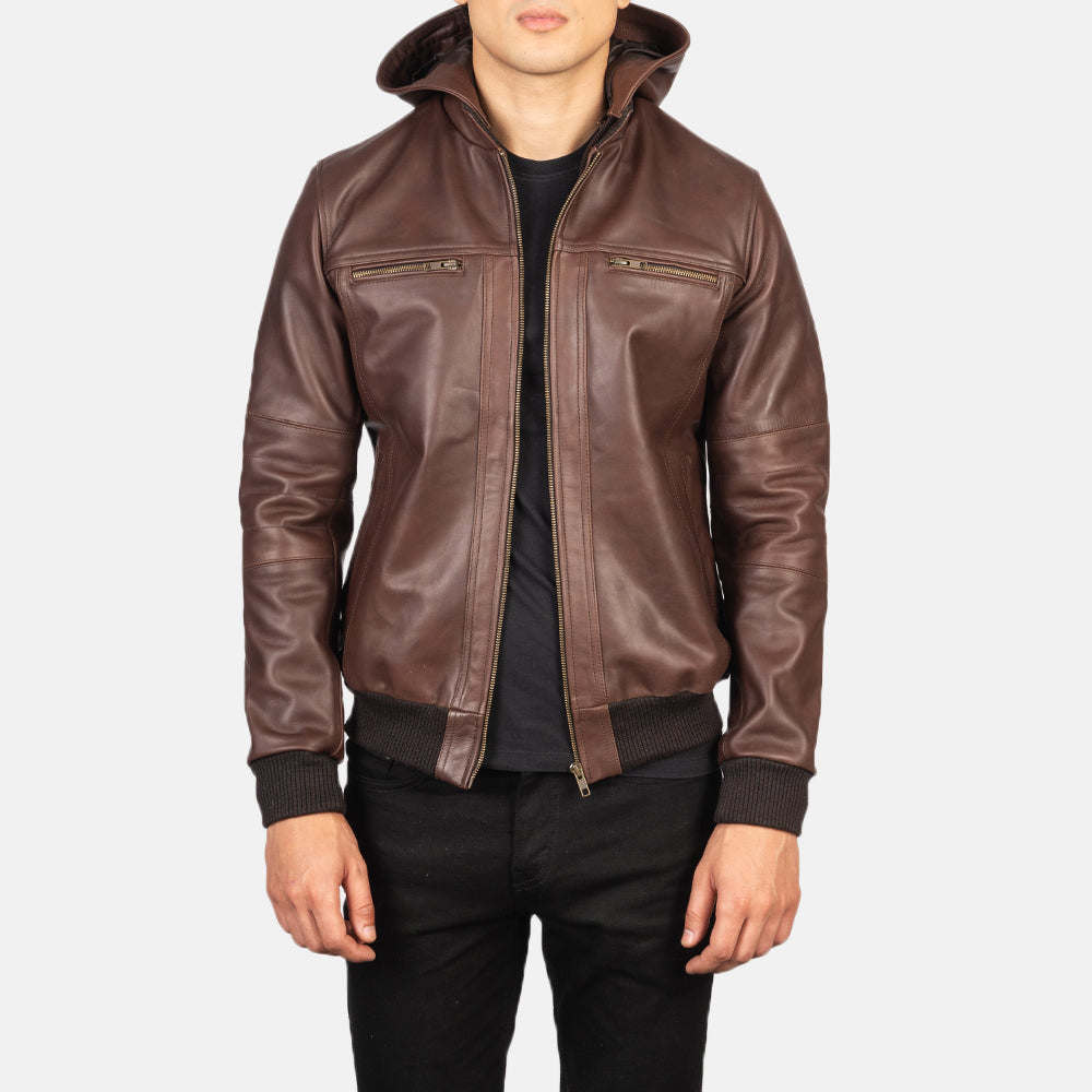 Bouncer Biz Leather Bomber Jacket – alternate product view 1