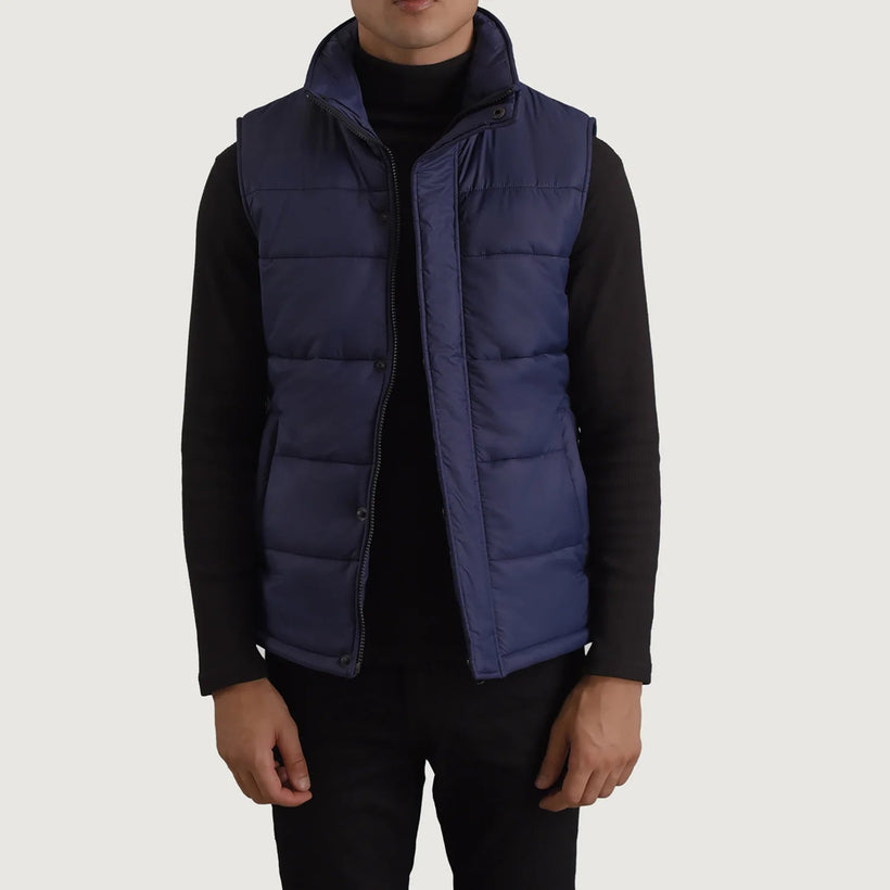 Bryan Blue Puffer Vest til Mænd