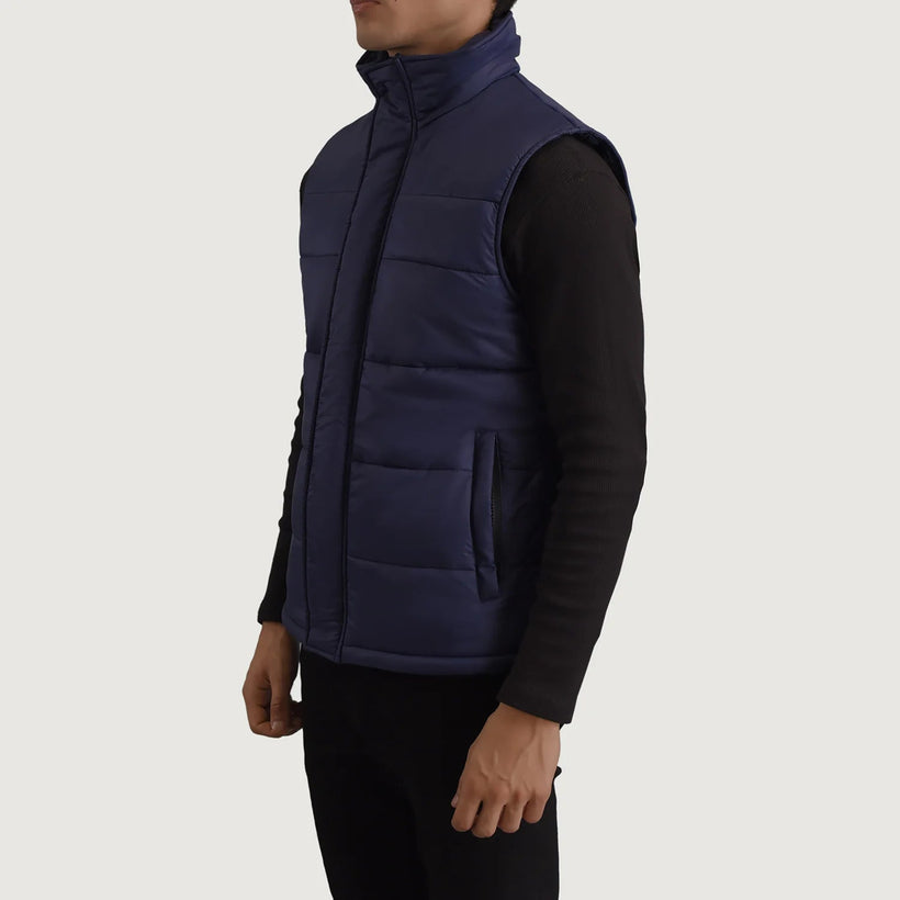 Bryan Blue Puffer Vest til Mænd