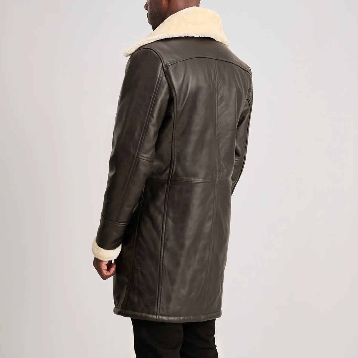 
Charles Læderfrakke Brun Shearling Læderfrakke til Mænd – alternate product view 5