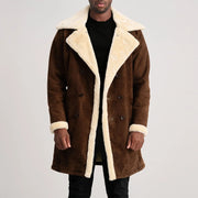 
Charles Læderfrakke Brun Shearling Læderfrakke til Mænd – alternate product view 1