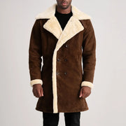 
Charles Læderfrakke Brun Shearling Læderfrakke til Mænd – alternate product view 4
