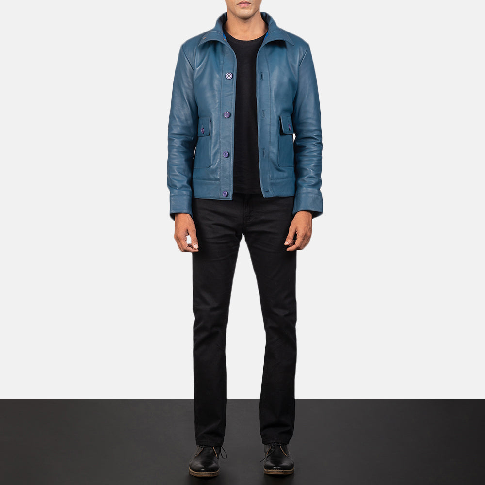 Columbus Læder Bomberjakke til Mænd – alternate product view 3