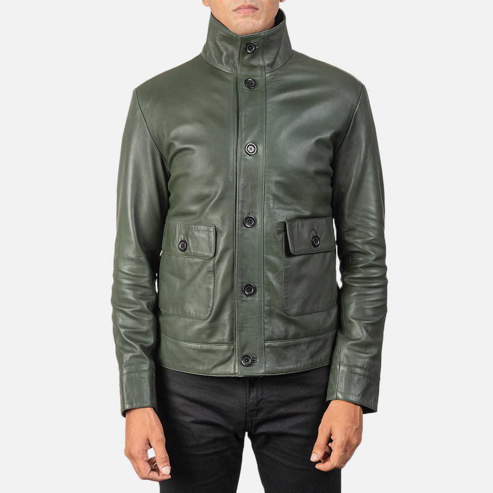 Columbus Læder Bomberjakke til Mænd – alternate product view 4
