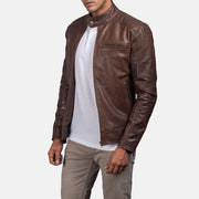 Dean Sort Læder Bikerjakke til Mænd – alternate product view 2