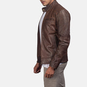 Dean Sort Læder Bikerjakke til Mænd – alternate product view 4