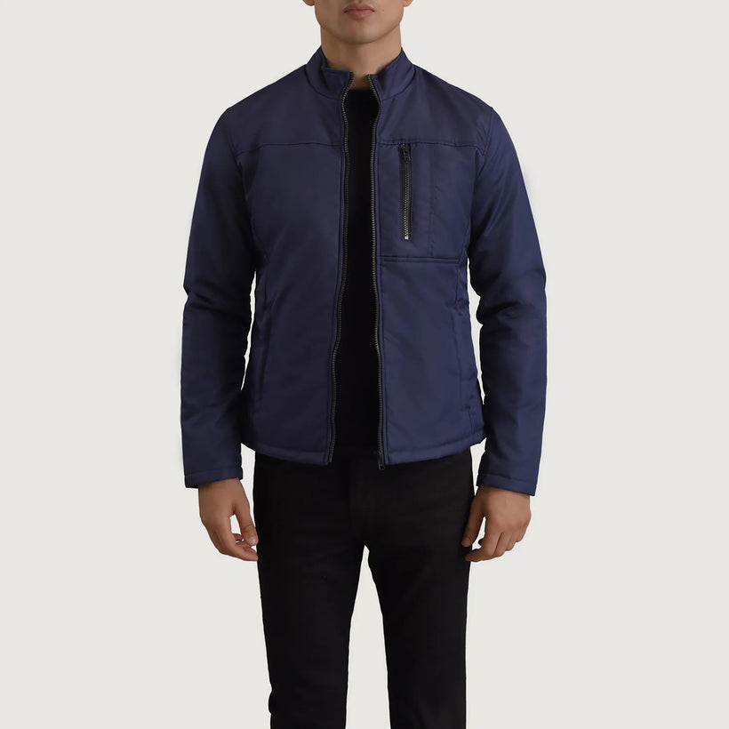 Elliot Blue Lightweight Læderjakke til Mænd