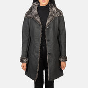
Erica Shearling Læderfrakke til Damer – alternate product view 1