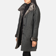 
Erica Shearling Læderfrakke til Damer – alternate product view 2