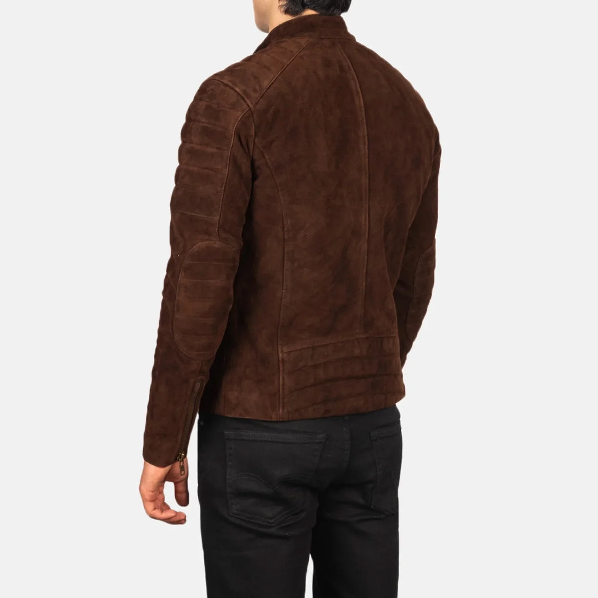 Faisor Mocha Læder Bikerjakke til Mænd – alternate product view 5