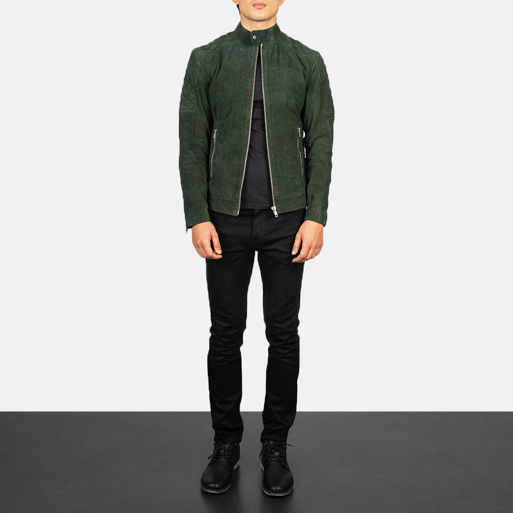 Fernando Quilted Læder Bikerjakke til Mænd – alternate product view 3