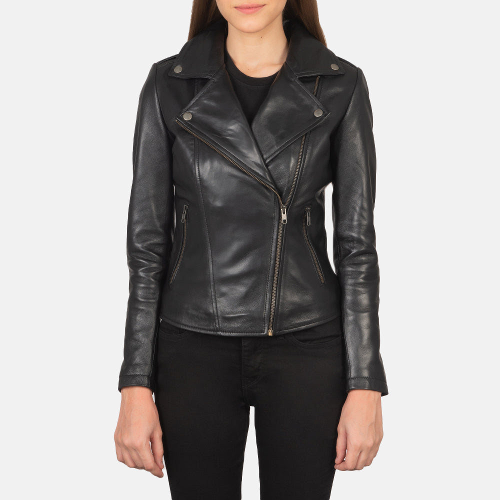 Flashback Læder Bikerjakke til Kvinder – alternate product view 1