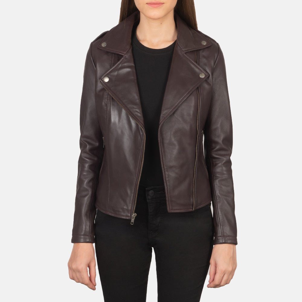 Flashback Læder Bikerjakke til Kvinder – alternate product view 3