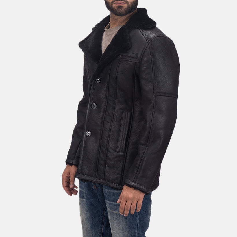 Furcliff Double Face Shearling Leather Coat til Mænd