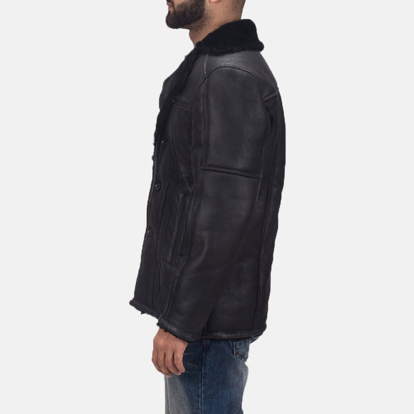Furcliff Double Face Shearling Leather Coat til Mænd